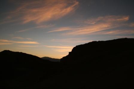 Sonnenuntergang im Valle de la Luna